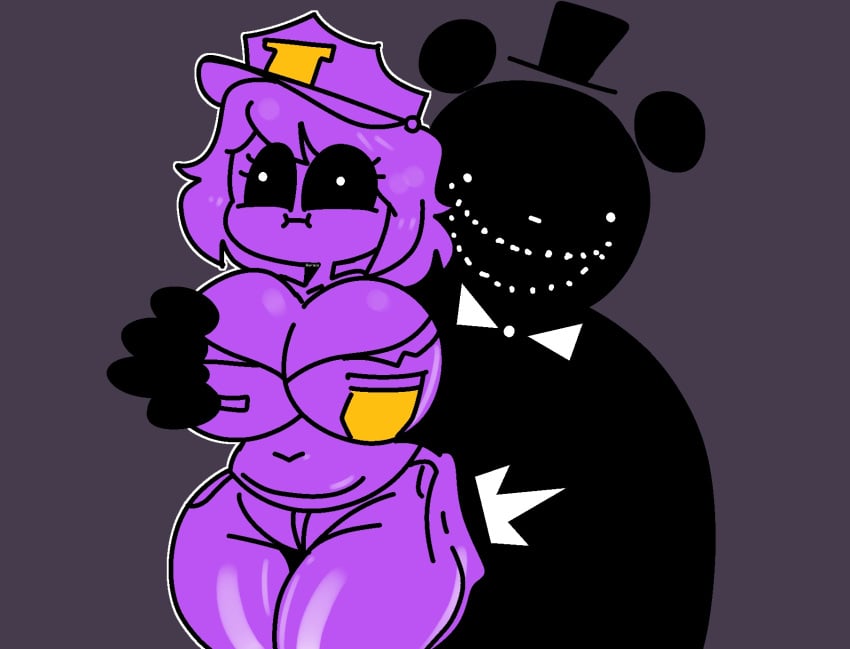 1boy 1boy1girl 1girls big_breasts big_butt breast_grab female five_nights_at_freddy's fnaf horaco ms._cyan purple_hair purple_skin rule_63 thehoraco wendy_afton william_afton