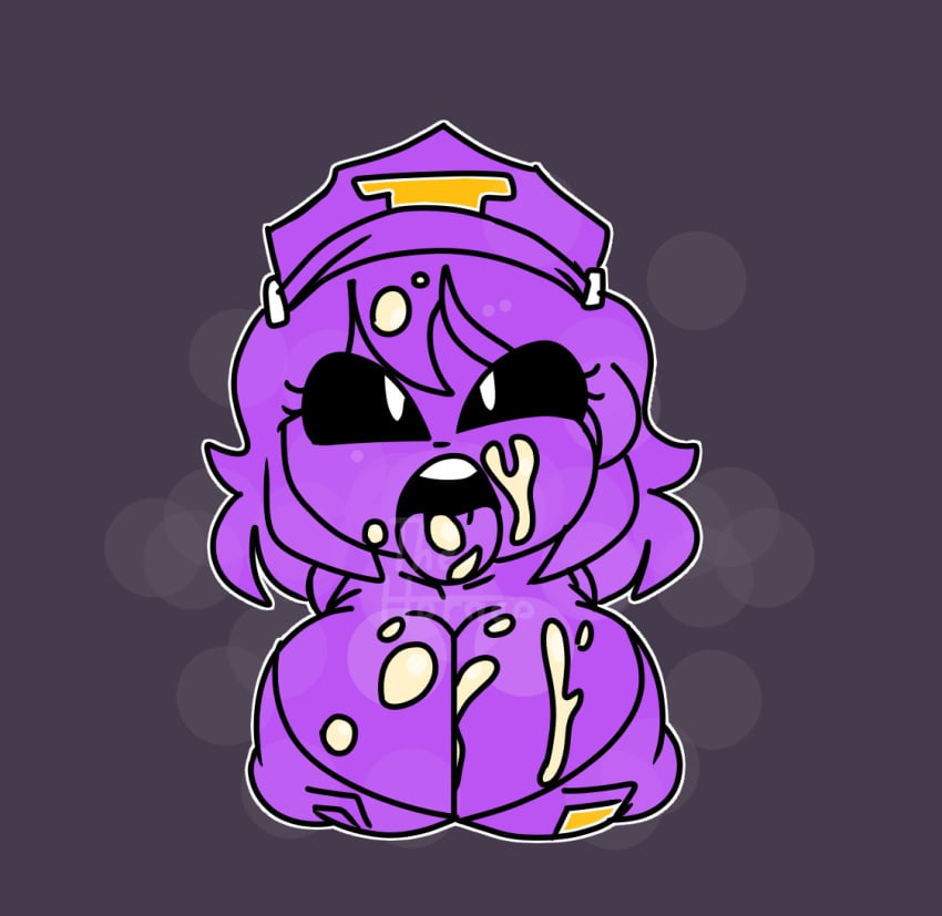 ahe_gao big_breasts big_butt cum cum_in_mouth cum_on_breasts cum_on_clothes cum_on_face cum_on_hair cute female five_nights_at_freddy's fnaf horaco ms._cyan purple_hair purple_skin rule_63 solo thehoraco wendy_afton william_afton