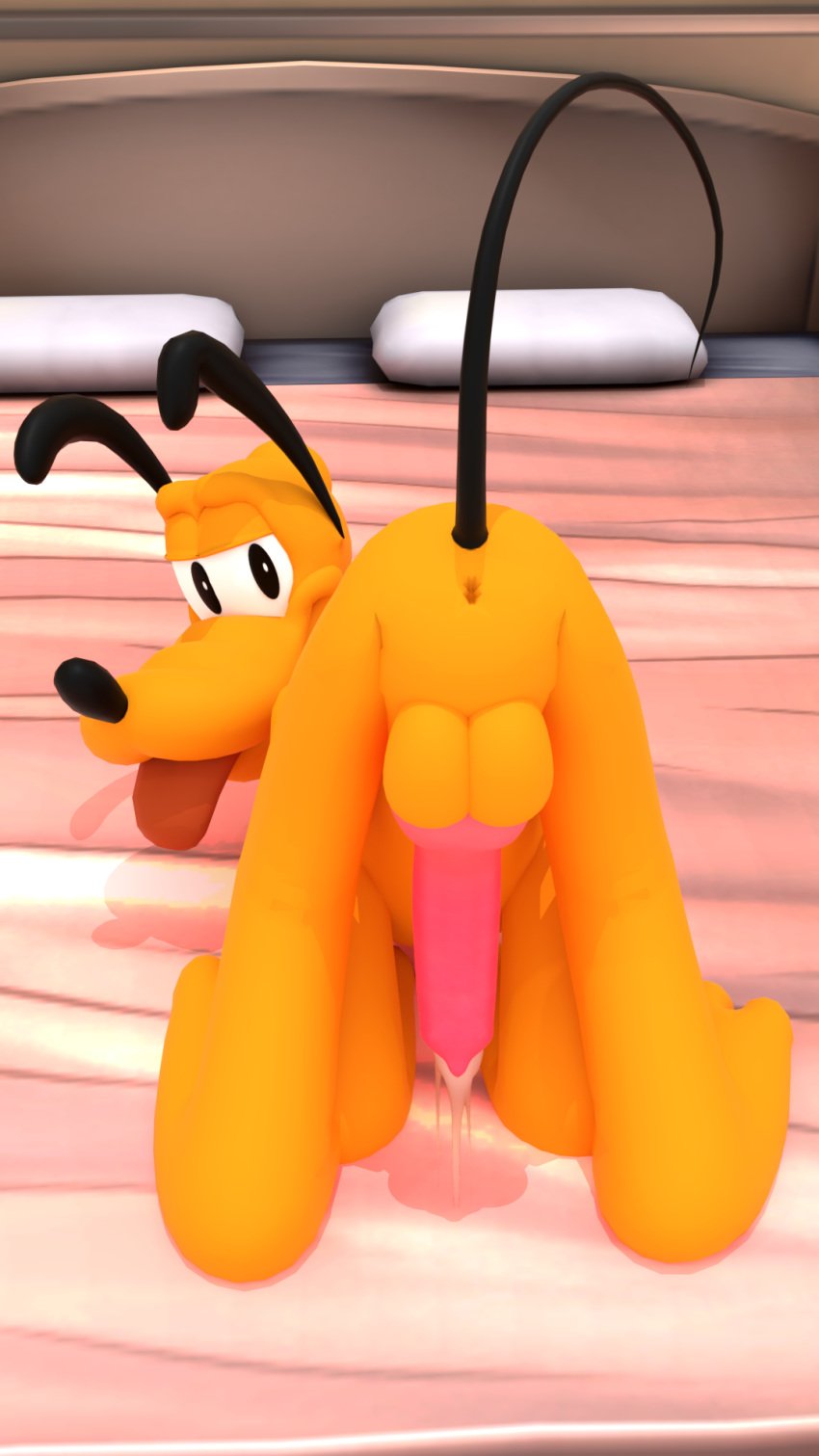 9:16 animal_genitalia animal_penis anus ass_up balls bed bedroom_eyes bodily_fluids canid canine canine_penis canis cum disney domestic_dog erection feral furniture genital_fluids genitals hi_res hotel_room knot looking_at_viewer looking_back male male_only mammal narrowed_eyes penis pluto precum prick_ears raised_tail seductive solo testicles tongue tongue_out usbsantiago