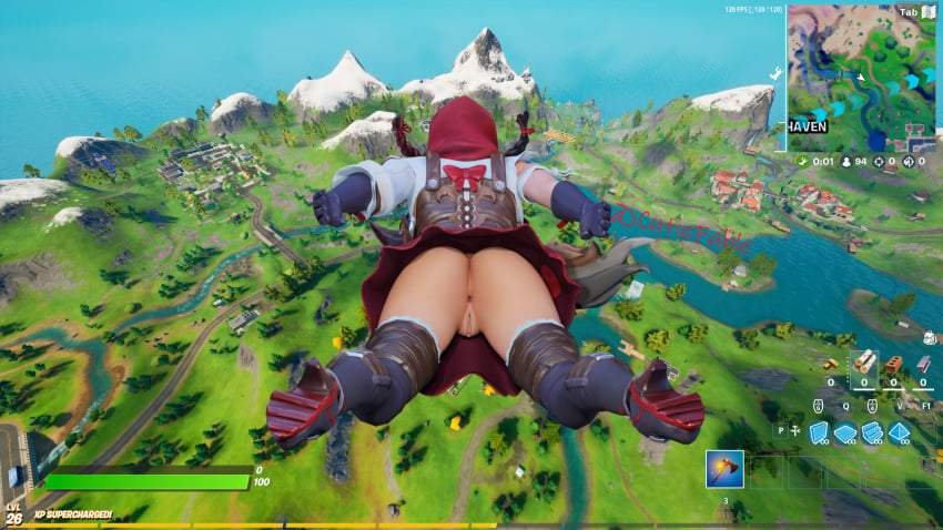 1girls 3d anus ass boots clothed clothing cutiefable fable_(fortnite) fortnite game_ui mostly_clothed no_panties pussy skirt tagme thighhighs