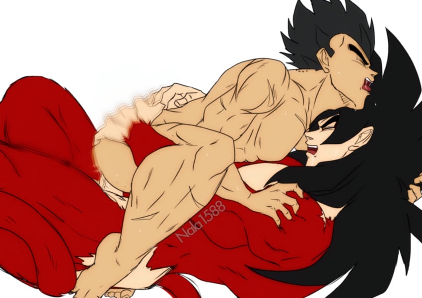 2boys anal anal_sex bara bite_mark black_hair boner cowgirl_position dragon_ball dragon_ball_gt dragon_ball_z erection fur furry gay grabbing_hair hand_on_ass hand_on_butt light-skinned_male light_skin long_hair male male_only motion_blur muscle muscles muscular muscular_male nala1588 nude open_mouth png red_eyes red_fur rivals saiyan saliva son_goku super_saiyan_4 tail tongue tongue_out vegeta watermark yaoi