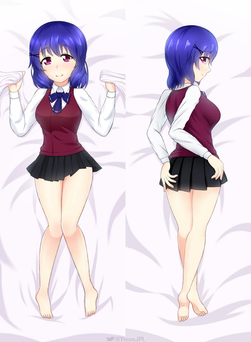 blue_hair dakimakura indie_virtual_youtuber latam_virtual_youtuber only_female red_eyes virtual_youtuber vtuber vtuberfanart yisusjpl yokoku_nori