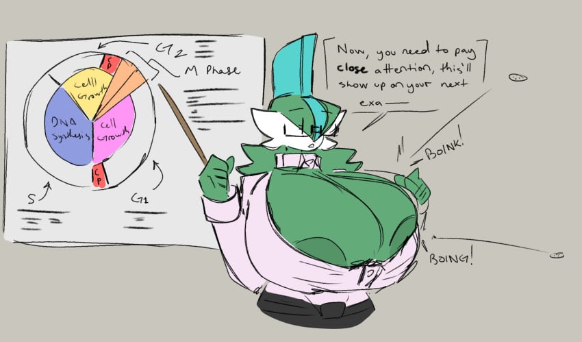 big_breasts chart color female_gallade gallade huge_breasts mob_face pokemon pokemon_(species) pokemon_dppt rule_63 shewiff sketch teacher vera_(shewiff) wardrobe_malfunction |_|