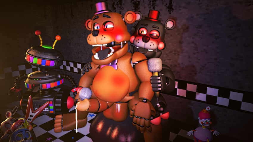 2boys 3d anal animatronic balls bear belly belly_bulge big_balls big_penis blush bulge cum five_nights_at_freddy's gay huge_balls huge_cock hyper hyper_balls hyper_genitalia hyper_penis hyper_testicles lefty lefty_(fnaf) male male/male male_only male_penetrated male_penetrating male_penetrating_male male_penetration penis precum rockstar_freddy ursid