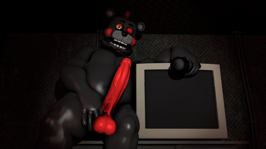 1boy 3d animatronic balls bear belly big_penis fat fat_man five_nights_at_freddy's gay huge_cock lefty lefty_(fnaf) long_penis male male_only penis solo solo_male ursid