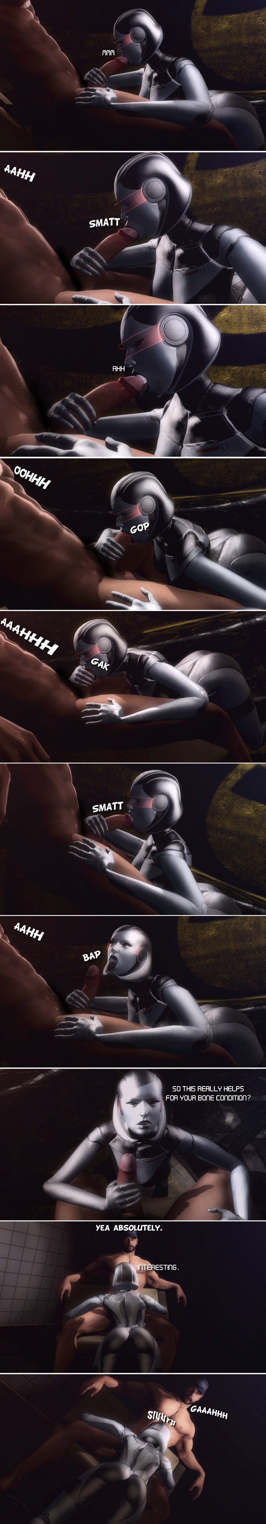 1boy 1girls 3d abs bioware blowjob breasts comic cyborg dialogue edi eva_core fellatio female jeff_moreau latex licking_penis lipstick mass_effect mass_effect_3 muscular_male penis rastifan red-tinted_eyewear sex source_filmmaker technophilia tinted_eyewear visor