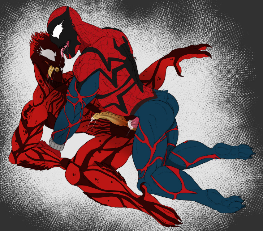 2boys alien ben_reilly carnage_(marvel) cletus_kasady cloaca gay interspecies interspecies_yaoi male male/male male_only marvel marvel_comics saberhorn spider-carnage spider-man_(series) symbiote yaoi