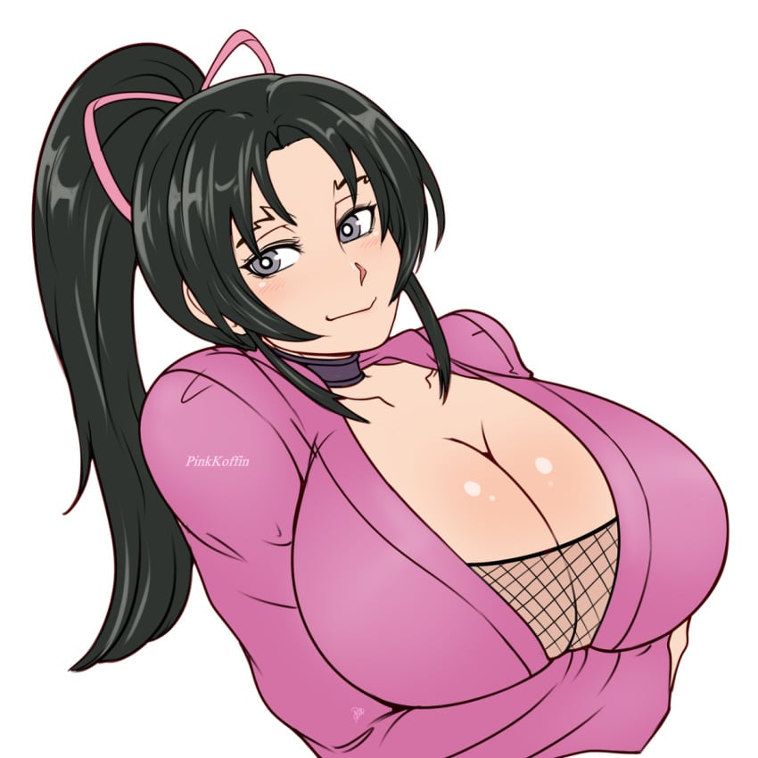 1girls big_breasts breasts cleavage clothed female_focus female_only history's_strongest_disciple_kenichi large_breasts long_hair pinkkoffin shigure_kousaka tagme