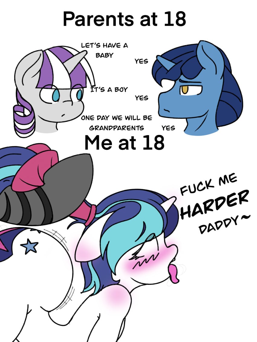 1girls 3:4 3boys anal anal_sex anthro ask_bottom_armor ass bent_over big_butt blush daddy_kink dialogue english_text equid equine friendship_is_magic gay girly hair hasbro hi_res horn huge_butt lefthighkick male male/male male_penetrating mammal meme my_little_pony night_light_(mlp) nordic_chad pulling_hair shining_armor_(mlp) text tongue tongue_out touching_hair twilight_velvet_(mlp) unicorn wojak_comics yaoi zebra