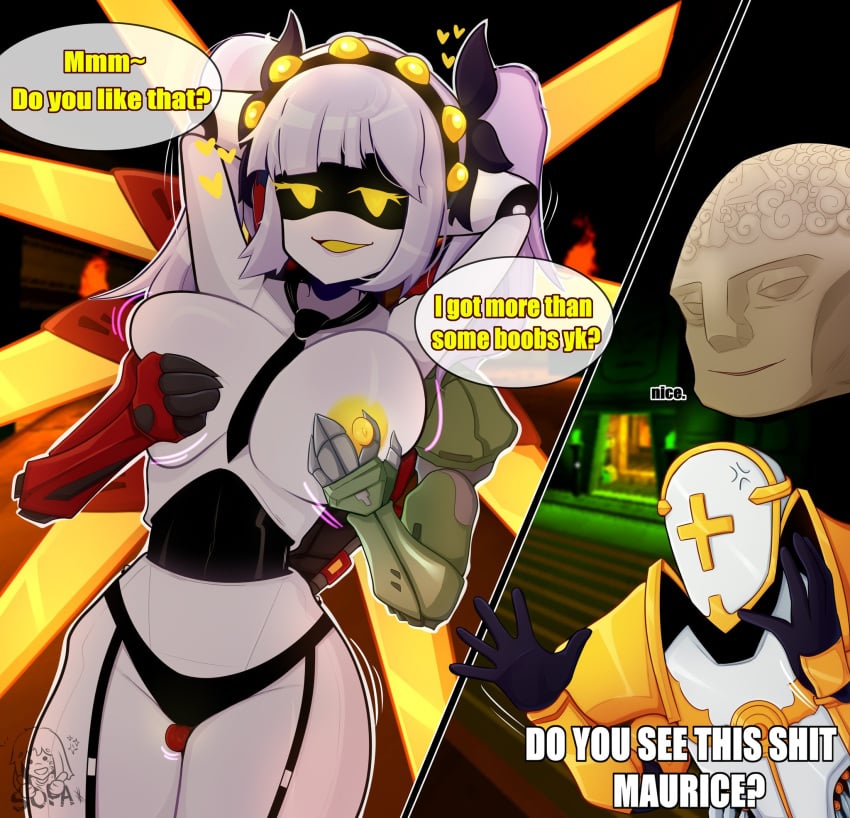 2d big_breasts black_text breast_grab breasts english english_text gabriel_(ultrakill) humanoid j_(murder_drones) maurice_(ultrakill) murder_drones open_mouth penis robot robot_girl robot_humanoid screen_face sopa-chan tagme text ultrakill v2_(ultrakill) white_hair white_skin white_text yellow_eyes yellow_text