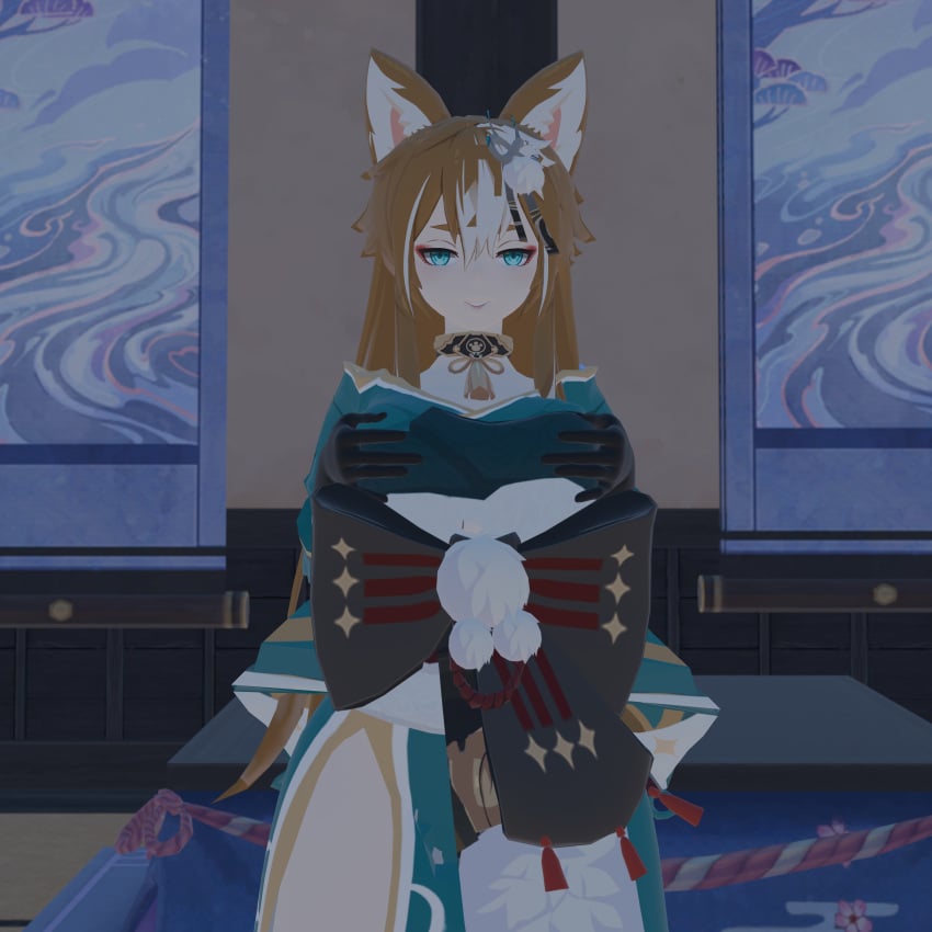 3d animal_ears animal_humanoid animal_tail annoyed annoyed_expression asian asian_clothing asian_female asian_male bare_legs bare_shoulders bare_thighs big_breasts canine child_bearing_hips dog_boy dog_ears dog_girl dog_tail genderswap_(mtf) genshin_impact gorou_(genshin_impact) hoyoverse japanese japanese_clothes japanese_clothing japanese_female kemonomimi kimono mammal mammal_humanoid mihoyo ms_hina_(genshin_impact) mtf_transformation rule_63 sinfuldegen thick_thighs wide_hips wolf_ears wolf_girl wolf_humanoid wolf_tail