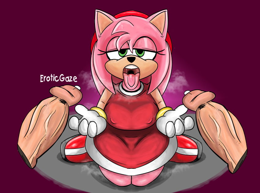 absurd_res amy_rose anthro archie_comics big_breasts big_penis bodily_fluids breasts breath eroticgaze female genital_fluids genitals group hair hi_res human human_on_anthro humanoid interspecies male male/female mammal multiple_penises open_mouth panting penis pink_body pink_hair precum presenting presenting_penis saliva saliva_on_tongue sega simple_background sonic_(series) sonic_the_hedgehog_(archie) sonic_the_hedgehog_(comics) sonic_the_hedgehog_(series) trio vein veiny_penis