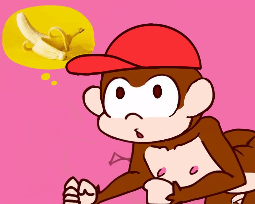 5:4 anal anal_sex animated anthro anthro_penetrated ape ass banana brown_body brown_eyes brown_fur clothing cutaway diddy_kong donkey_kong_(series) duo ejaculation erection female female_penetrated food from_behind_position fruit fur genitals hands-free haplorhine hat headgear headwear human humanoid_genitalia humanoid_penis internal interspecies kong looking_pleasured male male/male male_focus male_penetrated male_penetrating male_penetrating_male mammal mental_pictographics minus8 mostly_nude nintendo open_mouth penetration penile penile_penetration penis pictographics pink_background plant primate sex short_playtime simple_background smile solo_focus third-party_edit thought_bubble