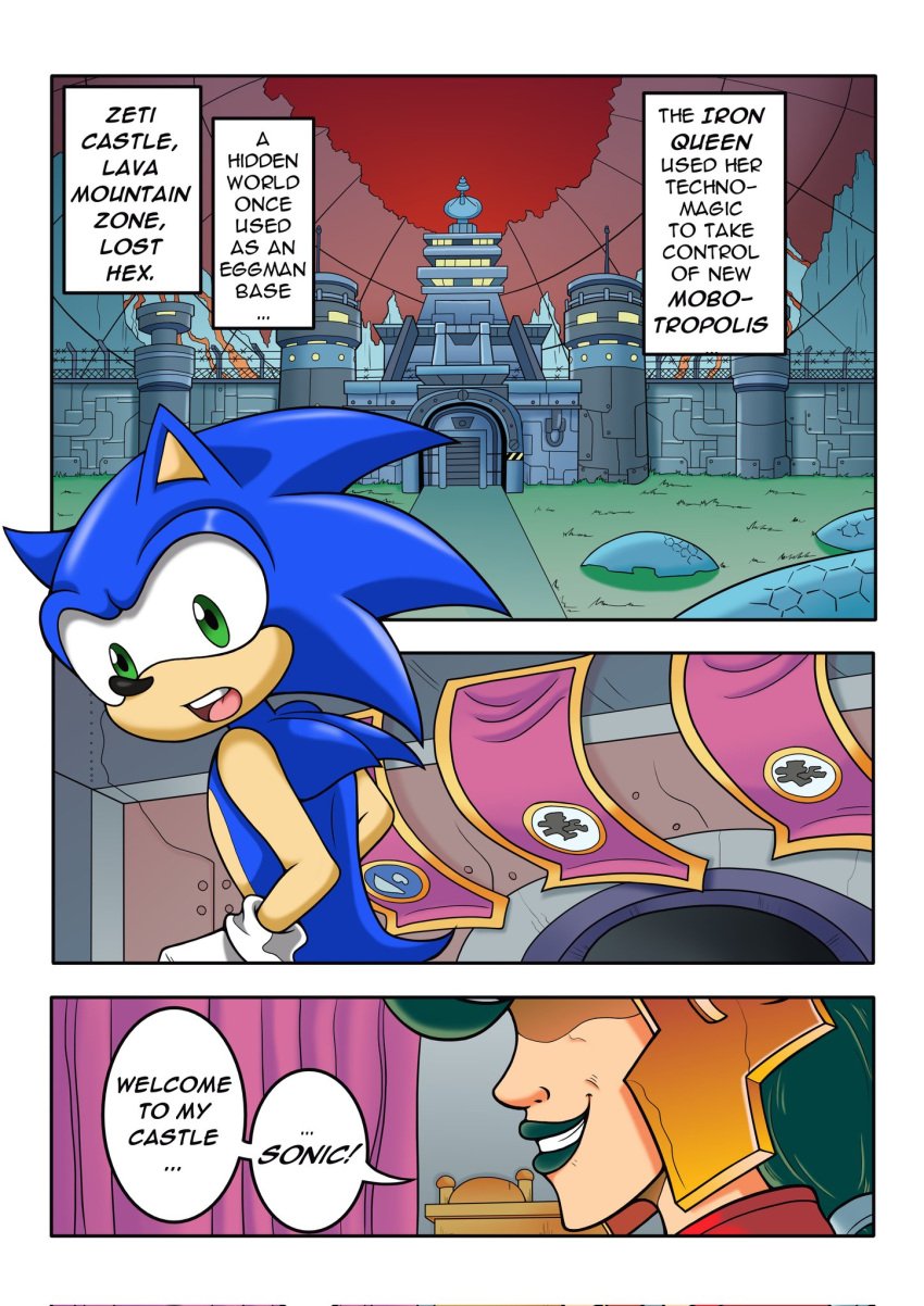 comic_page commission iron_queen regina_ferrum regina_the_iron_queen riccardus97 smirking sonic_(series) sonic_the_hedgehog sonic_the_hedgehog_(comics) speech_bubble twitter