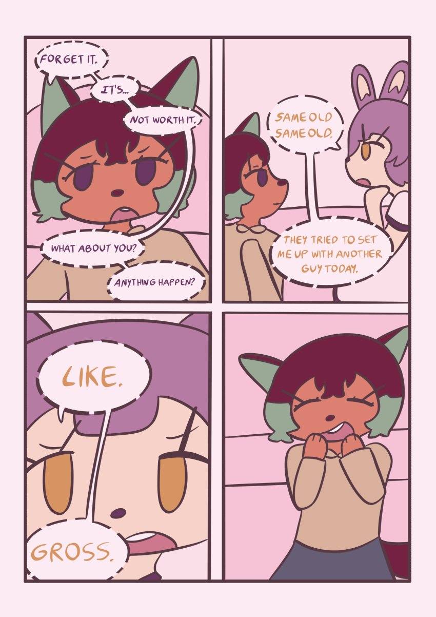 clothed_female clothed_female_nude_female clothed_sex comic cross cunnilingus female female_only furry furry_only kissing praise praise_kink sucking_nipple whispering wholesome wholesome_sex yuri