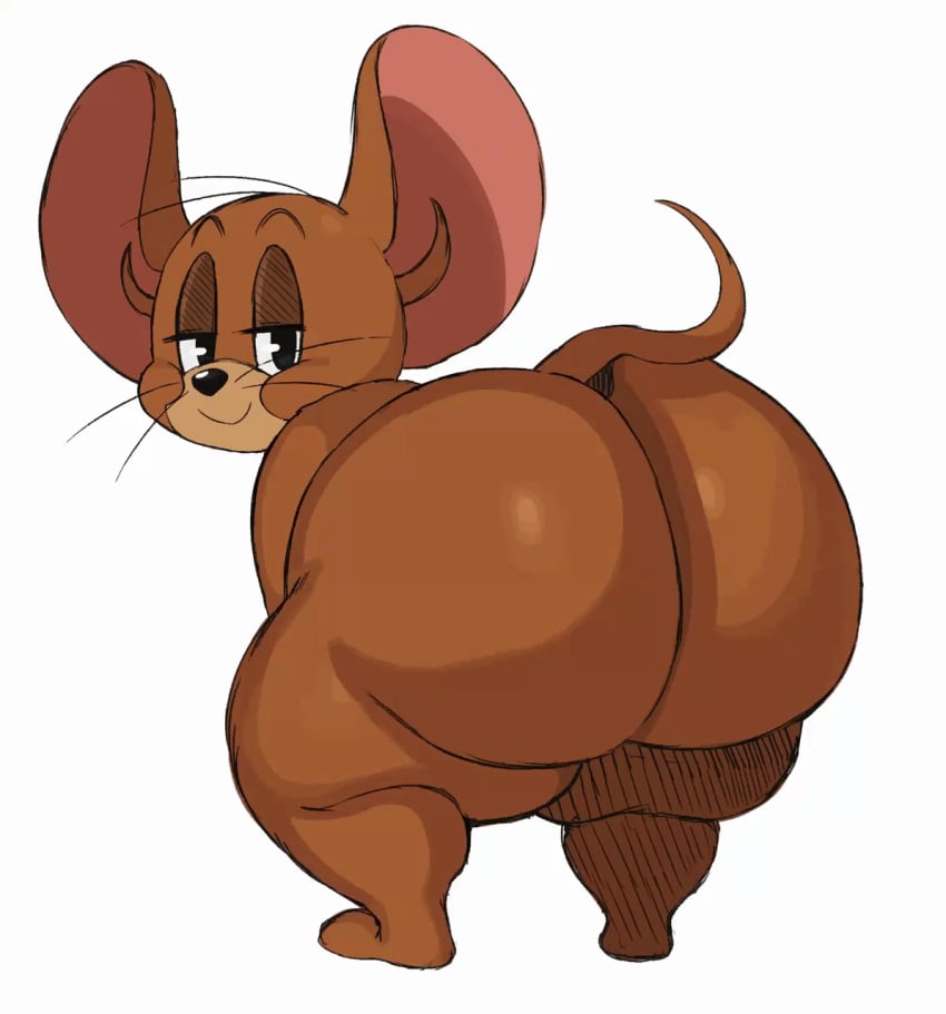 1boy 2020 animated anthro ass big_butt big_ears brown_body brown_fur full_body fur furry_only huge_butt jerry_mouse long_ass looking_at_viewer looking_back male male_only mammal meme mouse murid murine pac-man_eyes pinkanimations rear_view rodent round_ears short_playtime smirk solo sssonic2 tom_and_jerry turner_entertainment twerking what whiskers white_background