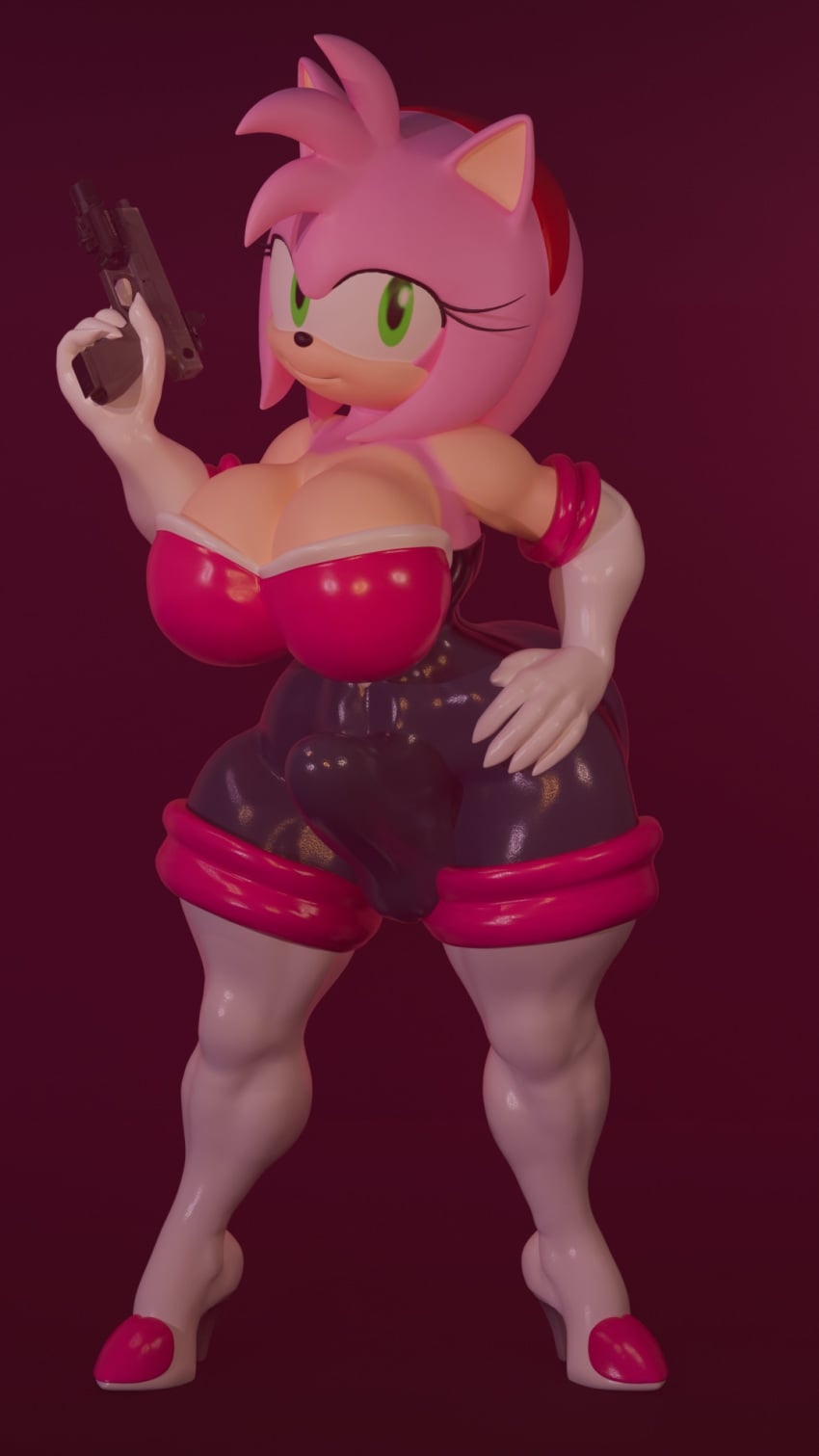 1futa 3d 3d_(artwork) amy_rose amy_rouge amy_the_bat animal_ears animal_humanoid anthro anthro_futa anthro_only ass big_ass big_breasts big_butt big_hips big_thighs black_latex black_nose black_suit blender blender_(artwork) blender_(software) blender_cycles bodysuit breasts bulge bulge_through_clothing bulge_under_clothes clothed clothing cosplay curvy curvy_body curvy_figure curvy_futa curvy_futanari elbow_gloves erect_penis erection erection_under_clothes erection_under_clothing eyelashes fur furry furry_only futa_only futanari glock green_eyes gun hair hedgehog hedgehog_ears hedgehog_girl hedgehog_humanoid high_heel_boots high_heels hips humanoid large_ass large_breasts large_butt large_hips large_thighs latex latex_bodysuit latex_suit legs looking_at_viewer mobian mobian_(species) mobian_hedgehog outfit penis pink_fur pink_hair pink_skin pink_skinned_futa rouge_the_bat_(cosplay) sega self_upload senna_source simple_background smile smiley_face sonic_(series) sonic_the_hedgehog_(series) spandex_suit suit tan_body tan_fur tan_skinned_futa thick_thighs thighs two-tone_body two-tone_fur two_tone_body two_tone_fur voluptuous_female weapon