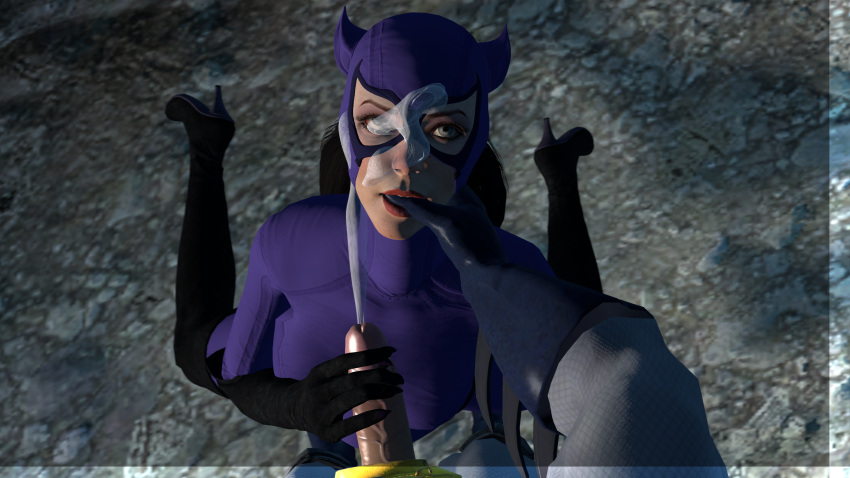 after_oral batman_(series) blowjob cat_ears catwoman costume cum_in_mouth daddy_kink dc dc_comics fellatio hourglass_figure long_hair looking_at_partner looking_pleasured naughty_face oral pov selina_kyle source_filmmaker spread_mouth sucking_thumb thumb_in_mouth