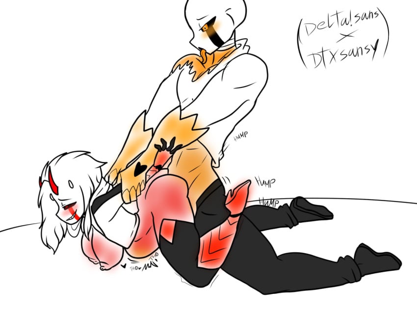 1boy 1girls 2d anthro character_request female fruitynsfw horns humanoid lightsaber_dick male orange_skin red_skin rule_63 sans sex tagme tagme_(character) undertale_(series) undertale_au undertale_fanfiction