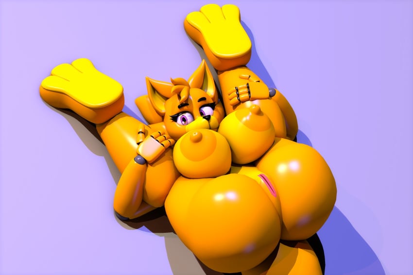 3:2 3d animal_humanoid anthro breasts female flexible flexing genitals geometryboymejia grabbing_legs hi_res looking_at_viewer pussy sanca solo