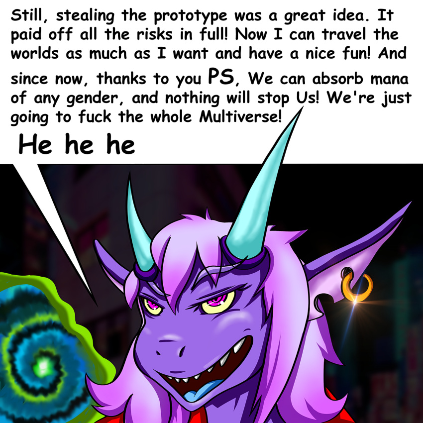 1:1 anthro comic demon dragon english_text female hi_res horny_(disambiguation) interspecies profanity scales sex sharkdark solo succubus text