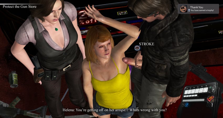 3d armpit_sex female helena_harper leon_scott_kennedy npc resident_evil yourenotsam