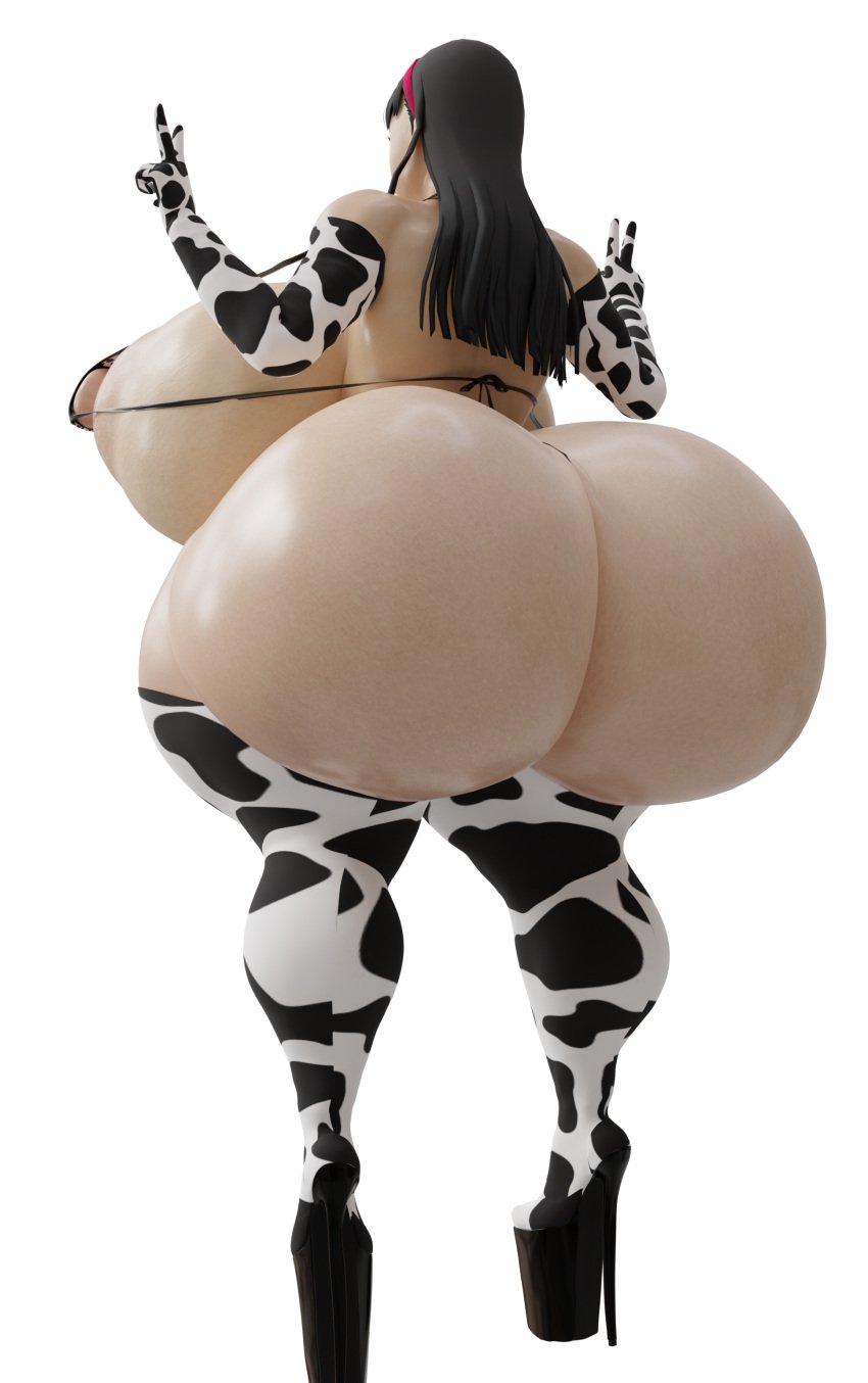 3d 3d_(artwork) 3d_model alternate_breast_size alternate_version_available amagi_yukiko ass atlus big_ass big_breasts bimbo bimbo_lips black_hair bubble_ass bubble_butt busty busty_female cowprint cowprint_bikini cowprint_bra cowprint_leggings cowprint_legwear cowprint_lingerie cowprint_panties cowprint_thighhighs curvy curvy_female dumptruck_ass high_heels high_resolution highres huge_ass huge_breasts large_breasts light-skinned_female lips long_hair massive_ass massive_breasts massive_butt massive_thighs pale-skinned_female peace_sign persona persona_4 pink_lips pink_lipstick platform_heels sega slanted_eyes venus_body voluptuous voluptuous_female xtrofaq yukiko_amari