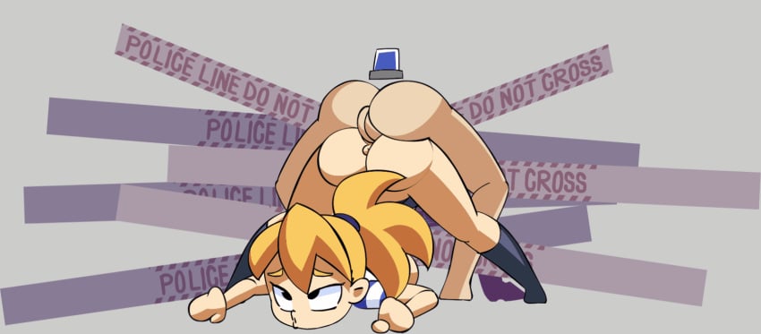 1boy animated ass blonde_hair female hooligan_sister_b hooligan_sisters mating_press mighty_switch-a-lot_(minus8) mighty_switch_force minus8 petite sex simple_background tagme twintails uncensored wayforward