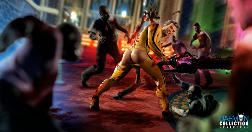 1human 3d 3d_model 5monsters 6boys action badass big_dick_energy blood blood_on_face blood_splatter blood_stain bloody bloody_clothes bruce_lee's_jumpsuit bubble_ass bubble_butt capcom chainsaw chuck_greene crawling daemoncollection dead_rising dead_rising_2 dilf exposed_ass exposed_penis gore gory hero himbo human_focus human_solo hunk indoor_nudity indoors male male_focus male_only male_pov mutilation nice_ass nice_cock_bro plump_ass severed_leg severed_limb smiling smiling_at_viewer solo_human stud torn_clothing violence violent yellow_jumpsuit zombie_male zombie_walk zombies
