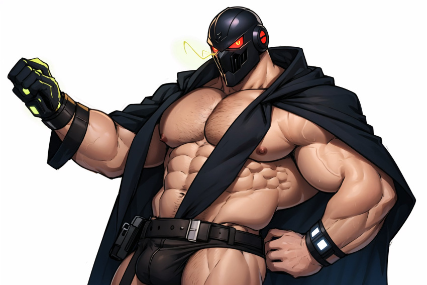 1boy abs ai_generated aiartdouglas bara big_muscles big_pecs bulge chest_hair daddy dilf erection gay hair happy_trail helmet helmet_only human hunk male male_only mostly_nude muscular muscular_human muscular_male musk navel nipples pecs pubes solo sweat underwear underwear_only yaoi