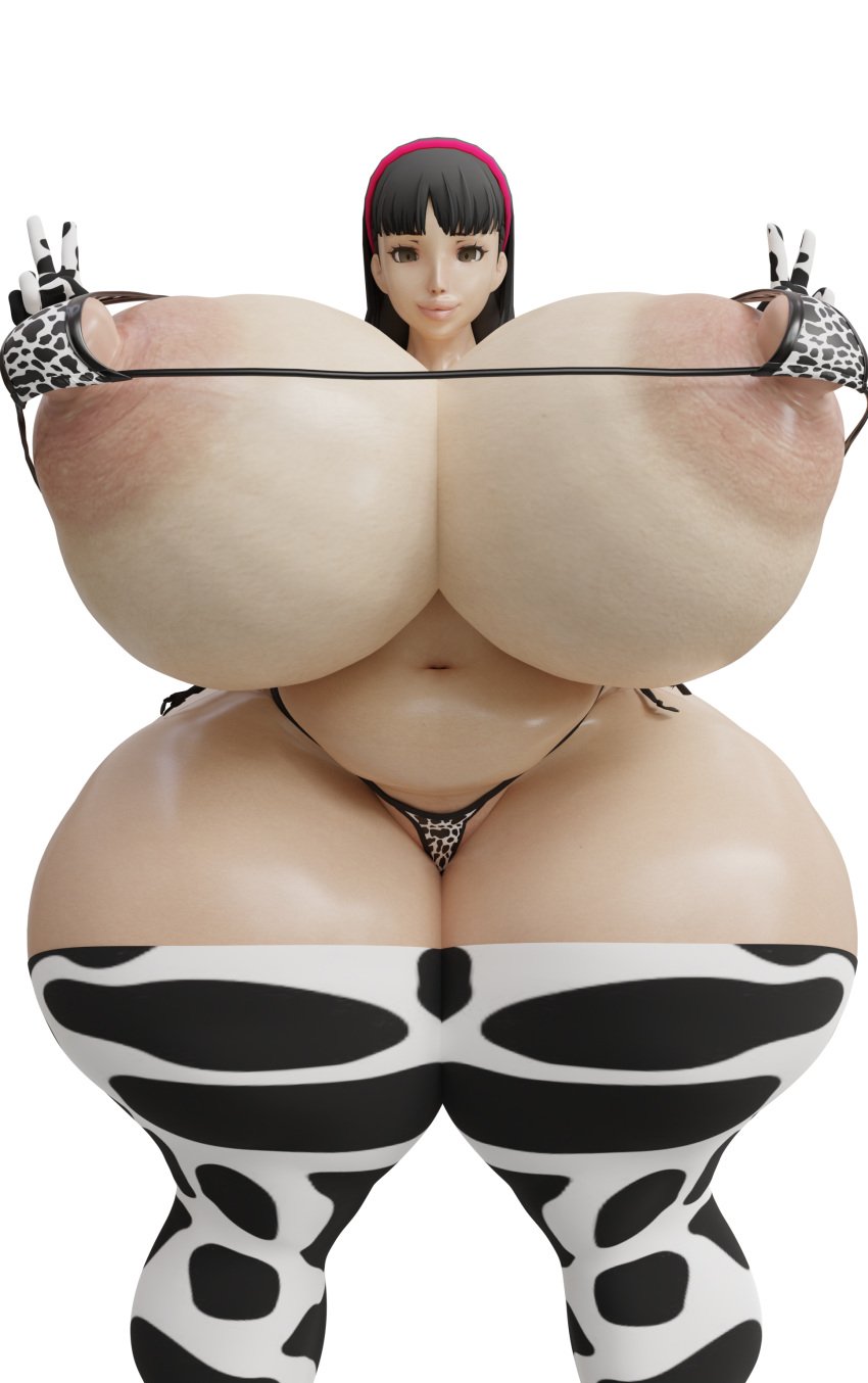 3d 3d_(artwork) 3d_model alternate_breast_size alternate_version_available amagi_yukiko ass atlus big_ass big_breasts bimbo bimbo_lips black_hair bubble_ass bubble_butt busty busty_female cowprint cowprint_bikini cowprint_bra cowprint_leggings cowprint_legwear cowprint_lingerie cowprint_panties cowprint_thighhighs curvy curvy_female dumptruck_ass high_resolution highres huge_ass huge_breasts large_breasts light-skinned_female lips long_hair massive_ass massive_breasts massive_butt massive_thighs pale-skinned_female peace_sign persona persona_4 pink_lips pink_lipstick sega slanted_eyes venus_body voluptuous voluptuous_female xtrofaq yukiko_amari