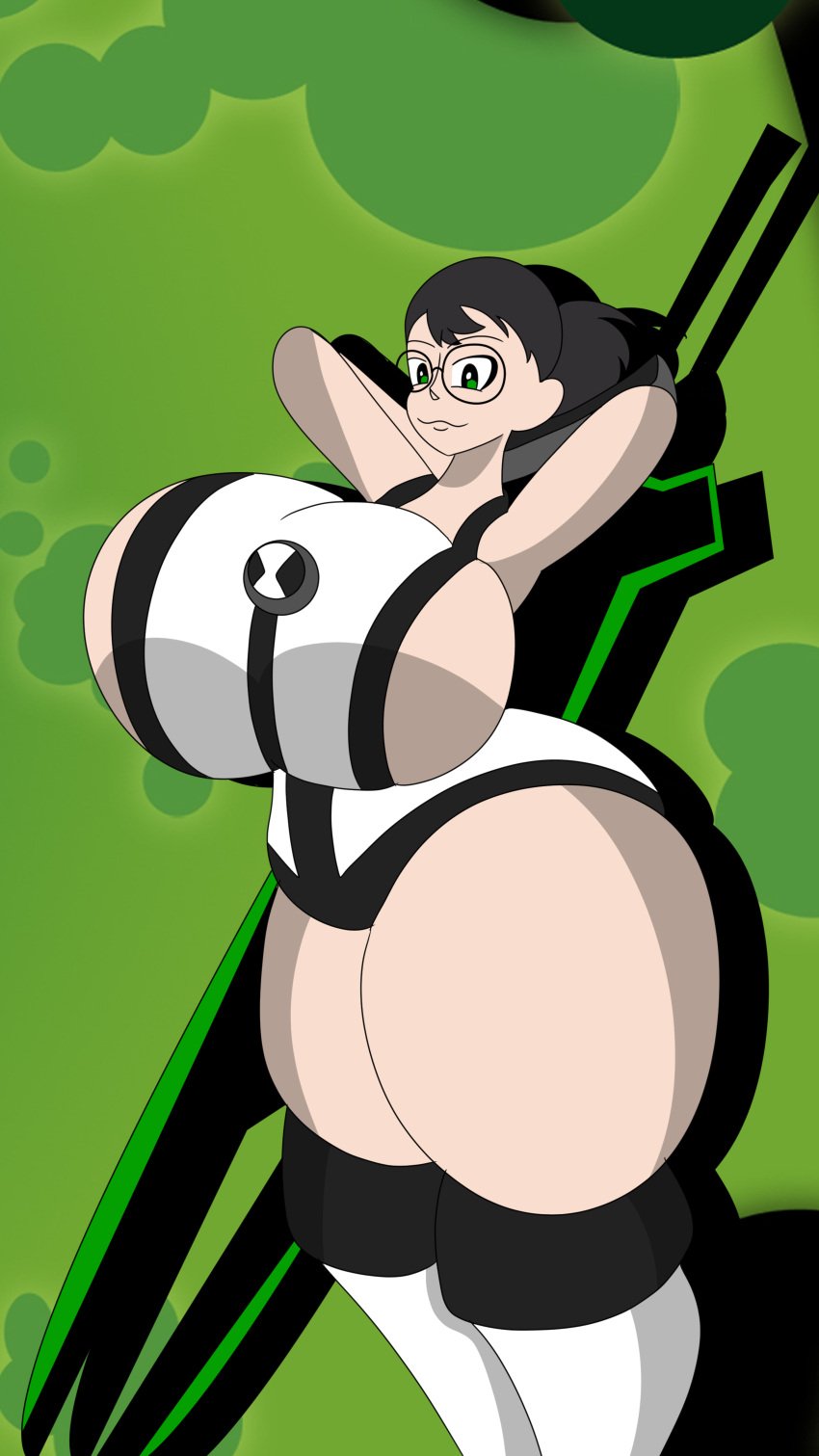 ben_10 ben_tennyson female female_ben gender_transformation genderswap_(mtf) huge_ass huge_breasts implied_transformation jeppa112 leotard mtf_transformation omnitrix rule_63 thick_thighs transformation wide_hips