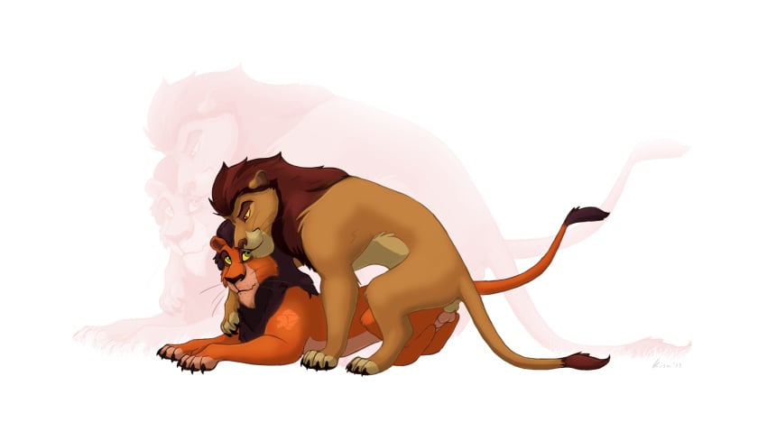 16:9 anal anal_sex balls claws disney duo felid feral feral_on_feral feral_penetrated feral_penetrating feral_penetrating_feral from_behind_position gay genitals hi_res kisu lion looking_at_another male male/male male_only male_penetrated male_penetrating male_penetrating_male mammal pantherine penetration scar_(the_lion_king) sex simple_background strange_lion the_lion_guard the_lion_king widescreen yaoi