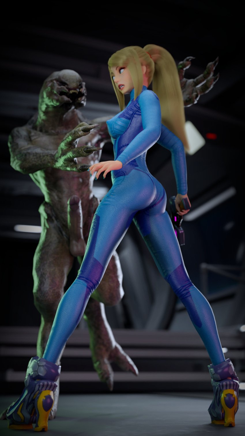 3d alien alien_boy alien_humanoid ambush ass ass_focus attack backside before_rape before_sex blender blonde_female blonde_hair blue_body blue_eyes blue_fingernails bottom_view butt_focus crossover female female_human female_human/male_monster fingernails full_body_suit game_over halo_(series) high_heels highheels human human_female imminent_rape large_hands latex leather long_penis male medium_breasts medium_hair metroid monster monster_cock nintendo nipples_visible_through_clothing no_sex penis pistol rotated samus_aran sangheili sci-fi shocked shocked_expression shoes skinny_girl slim slim_girl space spacecraft spacesuit spread_legs standing tall_female threatening tight_clothes tight_clothing trainedape twisted_torso weapon