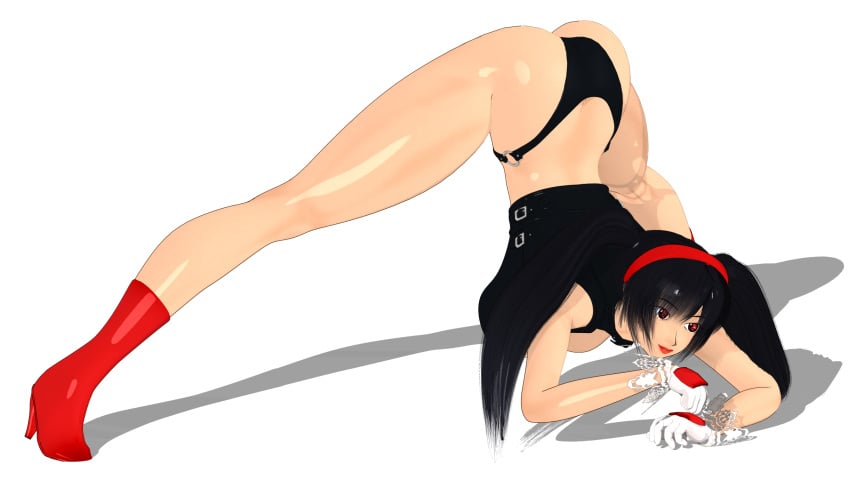 1girls 3d ass ass_up black_hair fighting_vipers hairband honey_(fighting_vipers) jack-o'_challenge jack-o_pose sega thighs twintails