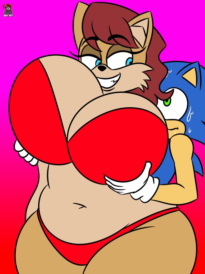 1boy 1girls 2024 animal_ears anthro archie_comics bbw big_breasts big_thighs bikini black_nose blue_body blue_eyes blue_hair blue_skin breasts breasts_bigger_than_torso chubby cleavage curvy curvy_body curvy_figure duo eyelashes feline flat_colors fox fox_ears fox_girl from_behind from_behind_position fur furry gloves green_eyes grinning hands_on_breasts hedgehog holding_breasts large_boobs large_breasts long_hair looking_back male/female mammal milf mobian mother nervous nervous_expression nervous_male nervous_sweat red_hair rosemary_prower sega simple_background sonic_(series) sonic_the_hedgehog sonic_the_hedgehog_(archie) sonic_the_hedgehog_(comics) sonic_the_hedgehog_(series) sweatdrop thick_thighs thighs two_tone_body two_tone_fur vash_art wavy_hair wildbrain