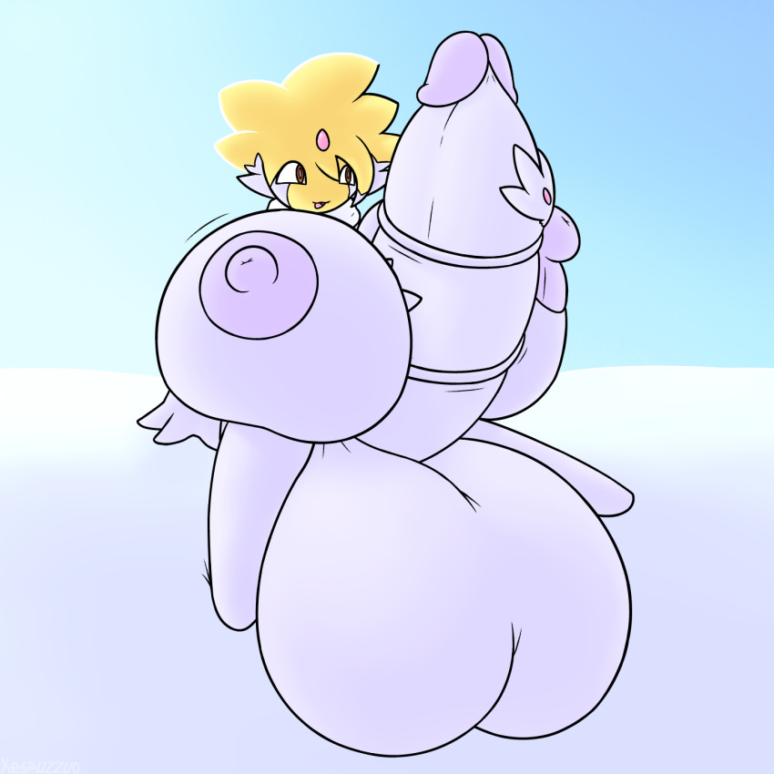 2_tails anthro anthrofied balls big_balls big_breasts big_penis blonde_hair breasts brown_eyes erection fan_character futanari generation_4_pokemon genitals gynomorph hair hi_res huge_balls huge_breasts huge_cock humanoid_genitalia hyper hyper_balls hyper_genitalia hyper_penis intersex kespuzzuo lake_guardians legendary_pokémon legendary_pokemon legendary_trio male_(lore) masturbation multi_tail nintendo penis pokémon_(species) pokemon pokemon_(species) pokemorph povynn scarf sex sitting solo tail tail_around_penis tail_fetish tail_play tail_sex tailjob white_body yellow_head