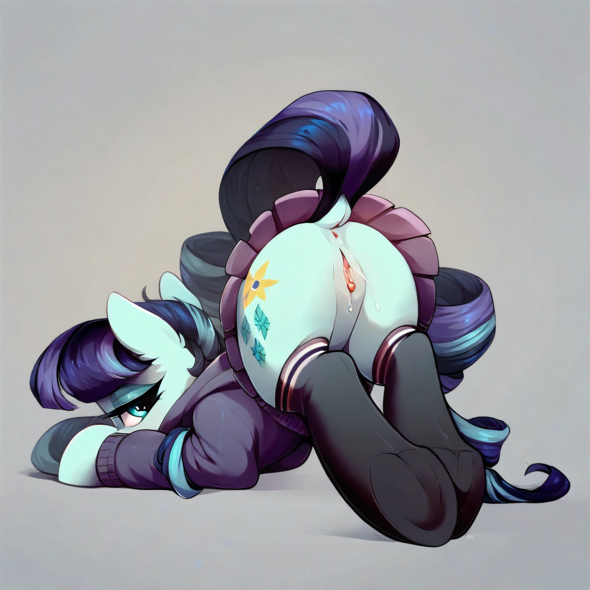 ai_generated ass coloratura_(mlp) cutie_mark earth_pony equid equine female female_only feral feral_only friendship_is_magic hasbro hoof_bulbs hooves horse mammal my_little_pony pony pussy