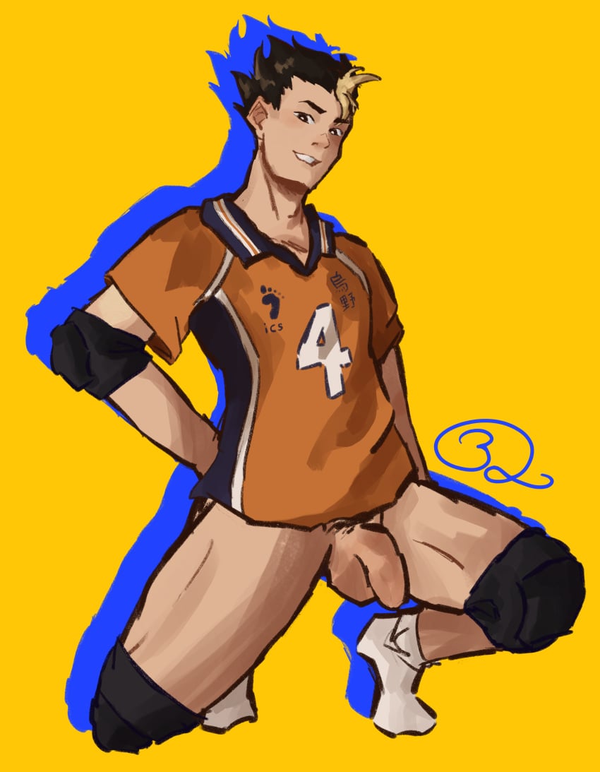 _thirty_two dyed_hair haikyuu!! male male_only nishinoya_yuu skinny sole_male young