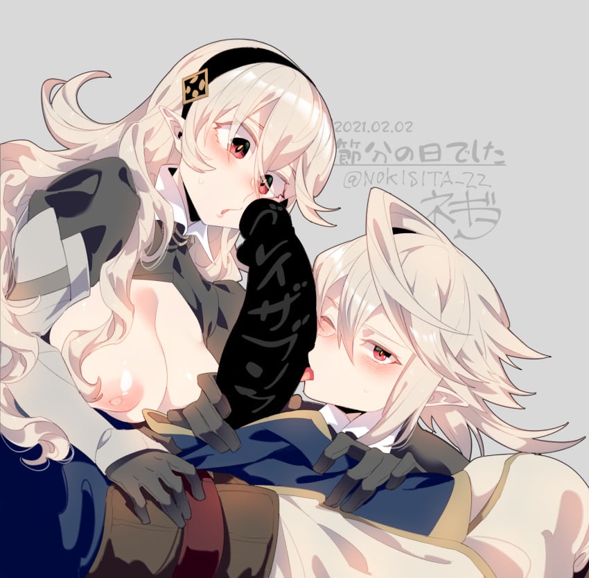 1girls 2boys areolae bad_censor bisexual bisexual_fellatio bisexual_male blowjob blush both_sexes_in_same_situation breasts breasts_out cock_worship collaborative_fellatio corrin_(fire_emblem) corrin_(fire_emblem)_(female) corrin_(fire_emblem)_(male) covering double_fellatio dual_persona erection fellatio female femboy femsub fire_emblem fire_emblem_fates fire_emblem_heroes gay gloves human human_only kiran_(fire_emblem) kiran_(fire_emblem)_(male) large_penis licking long_hair looking_at_viewer male multiple_boys multiple_females multiple_persona negiwo nintendo nipples one_eye_closed oral penis penis_awe penis_lick penis_on_face pointy_ears red_eyes sex short_hair silver_hair sweat threesome tongue tongue_out yaoi