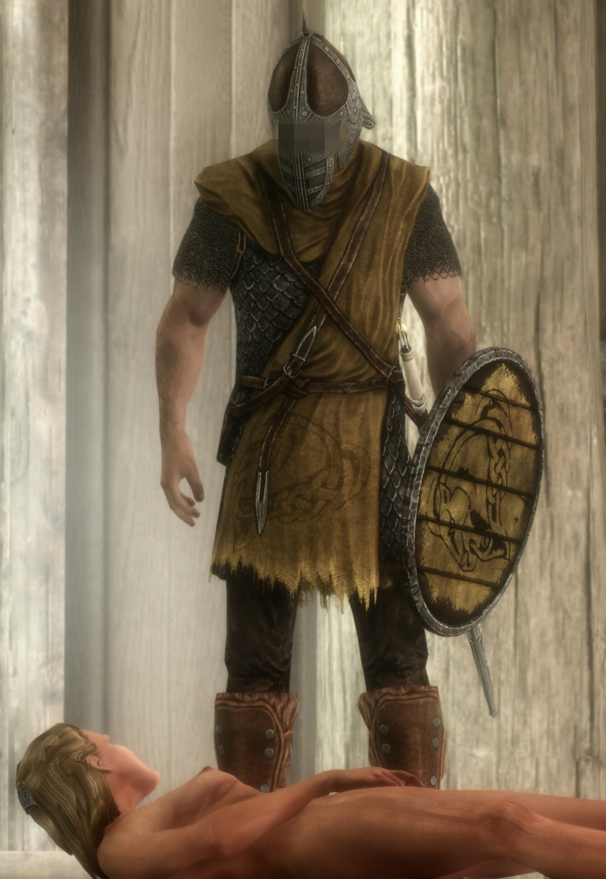 3d blonde_hair breton fianna masturbation nonstickypants nude_female skyrim the_elder_scrolls whiterun_guard