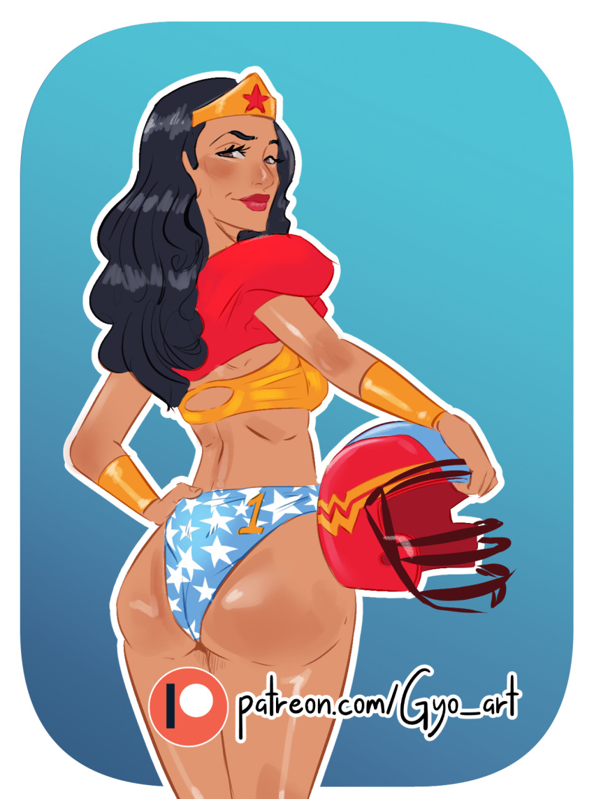 1female 1girls ass dc_comics female female_only football its_gyo pinup solo solo_female superheroine wonder_woman wonder_woman_(series)