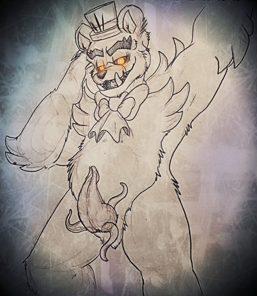 bear cock dick five_nights_at_freddy's five_nights_at_freddy's_4 freddy_(fnaf) fur furry icetigerkitten male male_only nightmare_freddy nude penis snimatronic tentacle tentacle_penis