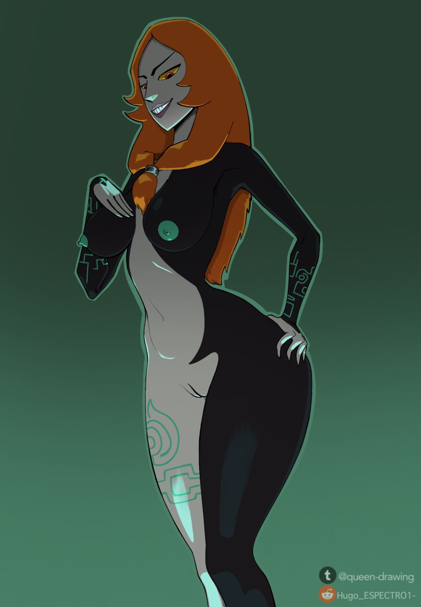 big_ass big_breasts big_butt big_girl big_thighs big_woman breasts female female_focus female_only huge_breasts midna milf pussy tall taller_female taller_girl the_legend_of_zelda twili twili_midna twilight_princess u/hugo_espectro1-