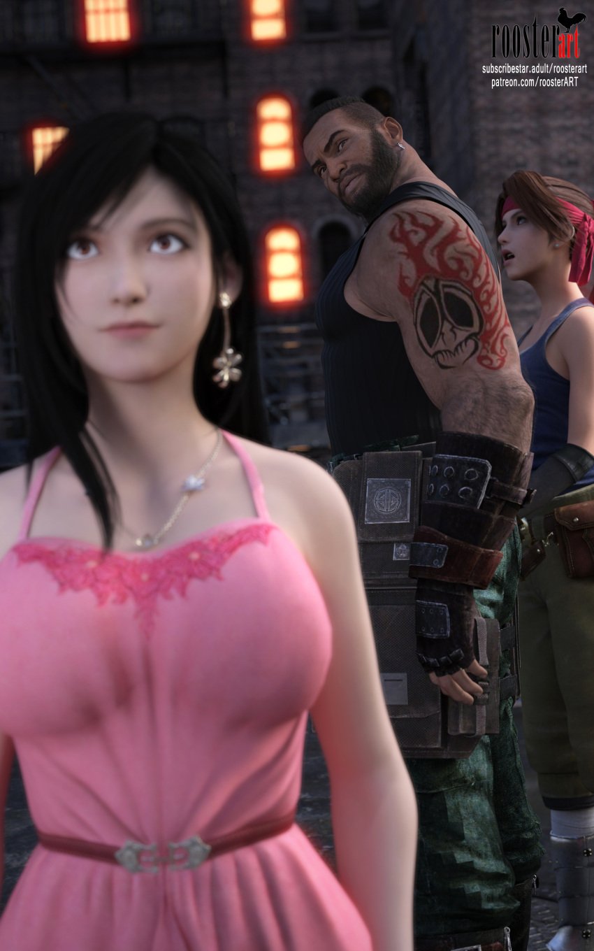 10:16 3d 4k arm_tattoo artist_upload bandana barret_wallace black_hair brown_hair city clothed_female clothed_male dark-skinned_male dark_hair dark_skin distracted_boyfriend earrings final_fantasy final_fantasy_vii final_fantasy_vii_remake fingerless_gloves funny gloves jealous jealous_female jessie_rasberry light-skinned light-skinned_female light_skin long_hair looking_at_another looking_at_ass looking_up meme outdoors patreon patreon_username red_bandana roosterart self_upload square_enix subscribestar subscribestar_username tanktop tattoo tifa_lockhart video_game video_game_character video_game_franchise walking walking_towards_viewer