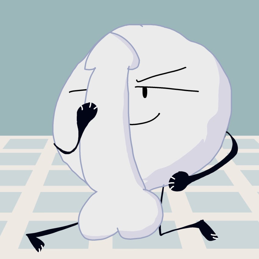 battle_for_dream_island bfb bfdi big_penis checkered_floor green_wall hyper hyper_balls hyper_penis male male_only no_humans no_sex object_shows reddit_link showing_off smile smiling smug smug_face snowball_(bfdi) subscribeorelse_(artist) white_penis