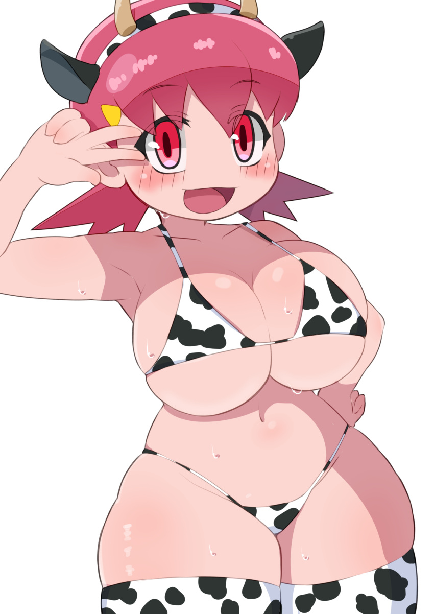 1girls 2021 alternate_breast_size armpits ass belly_button big_breasts big_butt bikini bikini_bottom bikini_top black blush blush_lines bottomless bra breasts butt chibi cow cow_bikini cow_ears cow_girl cow_horns cow_print cute drawing dripping dripping_wet ears eyebrows feet_out_of_frame female hands hands_on_head hands_on_hips hi_res high_resolution human light_skin light_skinned light_skinned_female line_art looking_at_viewer makino_nono mouth mouth_open nintendo no_nose noseless not_safe_for_work open_mouth peace_sign pink_eyes pink_hair pokemon pokemon_gsc red red_eyes red_hair redhead shaded shiny shiny_skin short_hair simple_background slightly_chubby smile solo standing swimsuit swimwear thick_thighs thigh_highs thighhighs thighs tight_bra tight_clothing tight_thigh_highs tongue topless v voluptuous wet wet_body white_background whitney_(pokemon) wide_hips year_of_the_ox