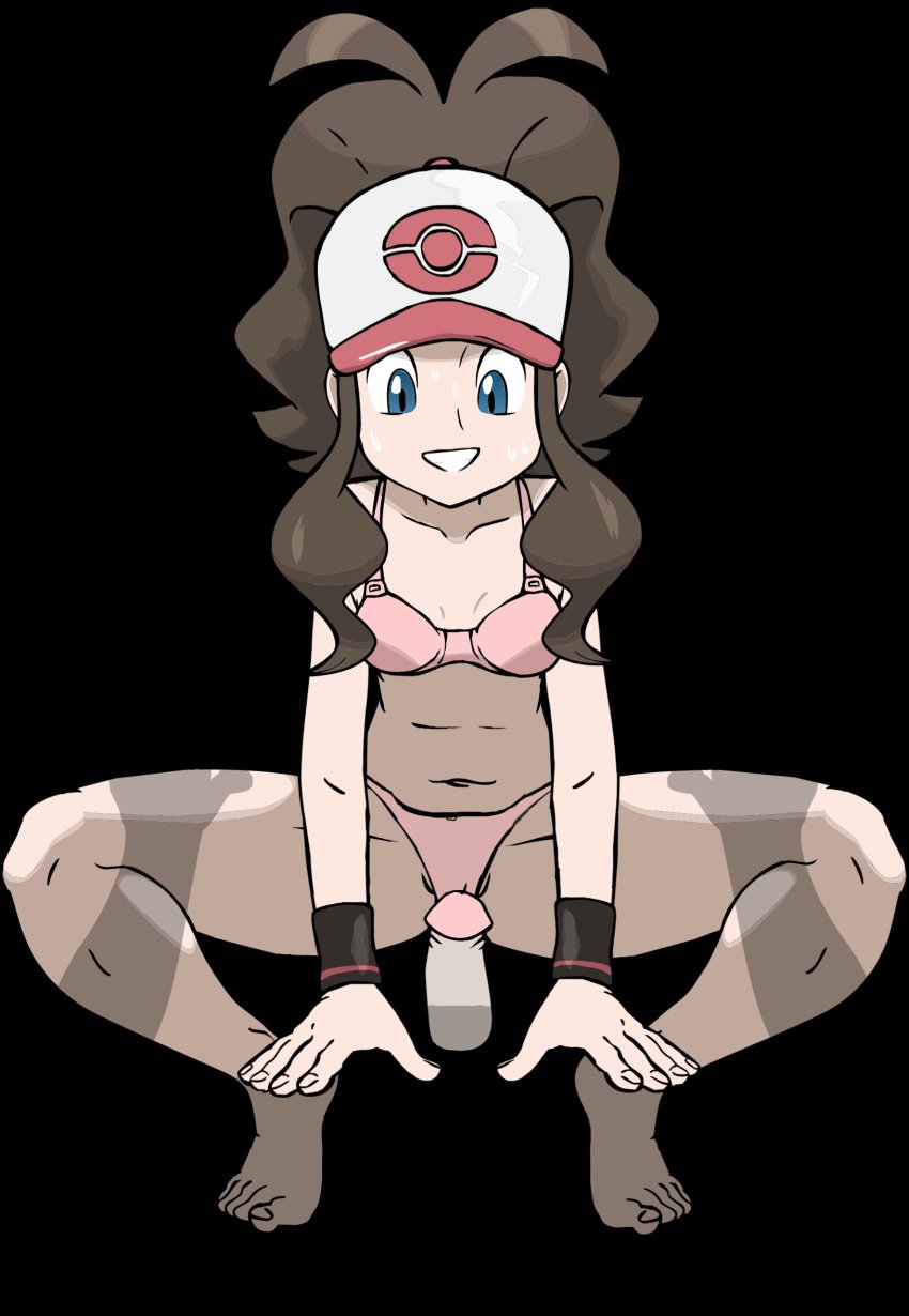 1girls animated bra colored cowgirl_position disembodied_penis dry_humping female female_focus hilbert_(pokemon) hilda_(pokemon) human nintendo panties pokemon tagme tease teasing thick_thighs w.t.dinner