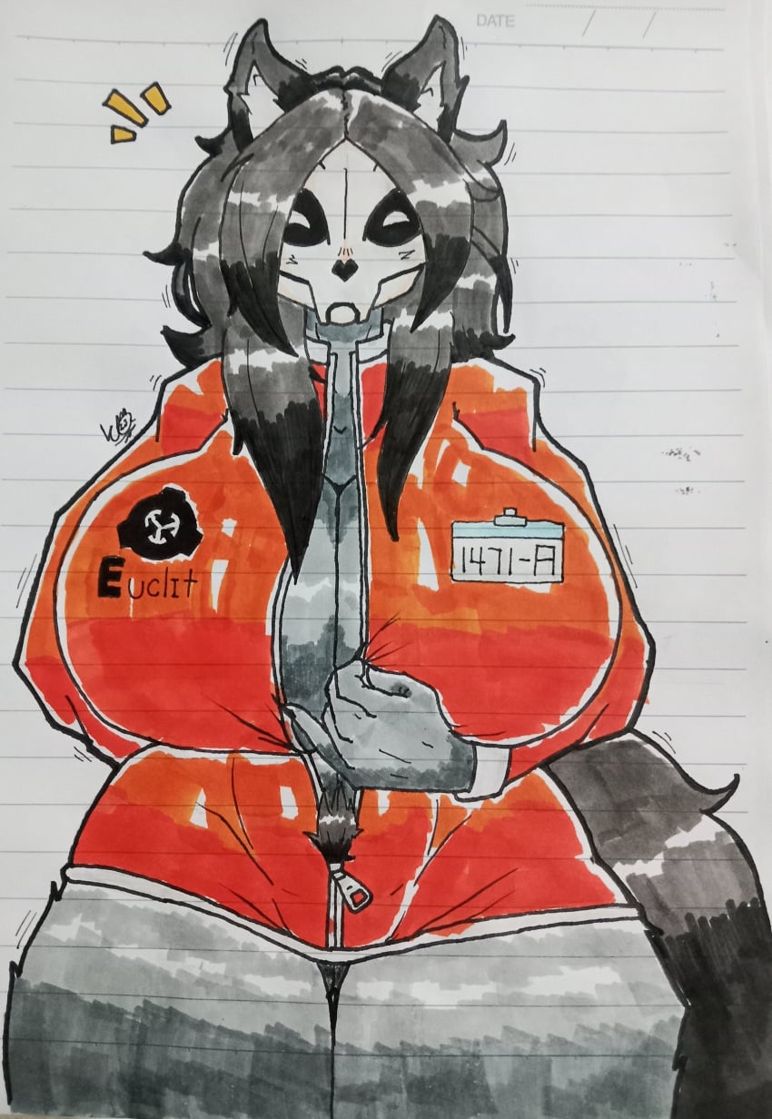 1girls anthro big_breasts boob_window breasts busty child_bearing_hips curvy curvy_figure enormous_breasts female female_only giant_breasts gigantic_breasts hourglass_figure huge_breasts large_breasts little_cat malo massive_breasts open_jacket opening_jacket scp-1471-a scp_foundation thick_thighs thighs traditional_media traditional_media_(artwork) voluptuous voluptuous_female wide_hips wiggle_lines