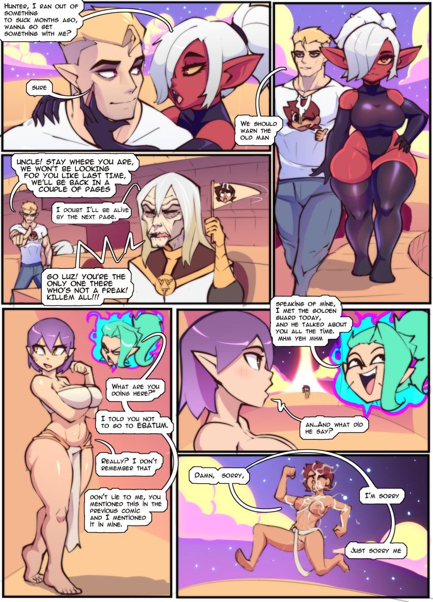 2boys 4girls amity_blight ass big_ass big_breasts big_butt big_hips big_thighs blonde_hair blonde_male blue_eyes blush breasts brown_hair brunette_female clothing comic comic_cover comic_sequel cum cum_in_mouth cum_on_face demon demon_girl dgoger disney disney_channel emperor_belos english english_text female golden_eyes grabbing grabbing_thighs green_hair hips huge_ass huge_butt huge_hips huge_thighs hunter_(the_owl_house) imminent_sex kikimora_(the_owl_house) latina latina_female long_hair luz_noceda male male/female massive_ass massive_butt medium_boobs medium_breasts medium_tits monster_cock multiple_boys muscular muscular_male odalia_blight older_male purple_hair red_body red_eyes red_skin semi_nude sequel short_hair smaller_female text text_bubble the_owl_house thick_thighs thighhighs thighs touching_thigh voluptuous voluptuous_body voluptuous_female white_hair wide_hips wide_thighs